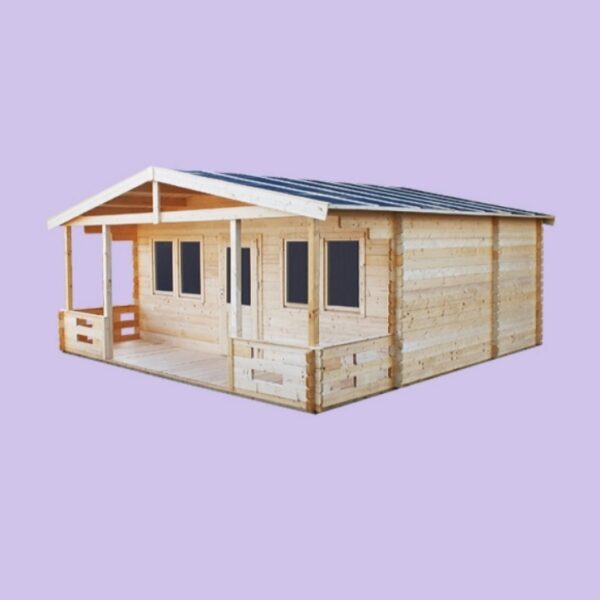 Domek ogrodowy z tarasem 15880 5,94×5,94×2,88h