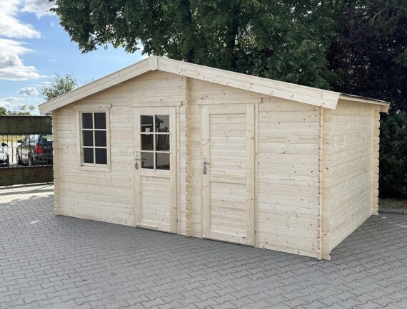 Domek ogrodowy dwuizbowy, o grubość ścian 28 mm bez podłogi